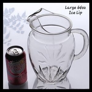 Vntg 64oz "Star Clear" Ice Lip Pitcher by Federal Glass 🇺🇸